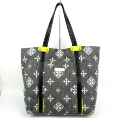 ラシット トートバッグ キャンバス 肩掛け 鞄 カバン ブランド レディース ブラック×ホワイト russet 【中古】