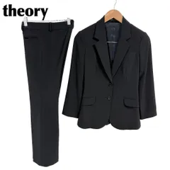 【美品】 theory ストレッチパンツスーツセットアップ 上0下XO 黒
