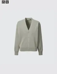 L ユニクロU Vネックカーディガン