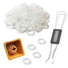 静音化リング 150PCS メカニカルキーボードに対応 O-Ring Oリング キートップ引抜工具 キーキャップ 2in1 キースイッチ 引き抜き ツール メカニカル キーボード メンテナンス (A)