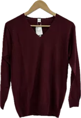 ZM1690 【美品タグ付き】NOLLEY'S lightノーリーズライト　Vネックニットセーター　トップス　ブラウン　レディース　38サイズ