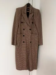 チェック ダブル コート