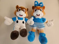 ロッテワールド LOTTEWORLD アライグマ ぬいぐるみ ロティ ロリ セット 37cm ぬいぐるみ