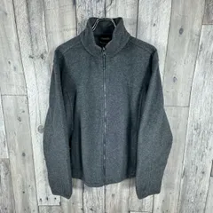 L.L.BEAN エルエルビーン POLARTEC ポーラテック 裾ドローコード グレー フルジップ フリース ジャケット メンズ M サイズ