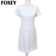美品✨2025 フォクシー Dress Modern Grid グレージュ 40 - メルカリ