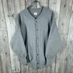 Champion チャンピオン REVERSE WEAVE リバースウィーブ WARMUP 米国製 USA製 復刻 黄タグ 金タグ 単色タグ 裏起毛 厚地 肉厚 グレー スナップ スウェット スエット トレーナー ジャケット メンズ M サイズ