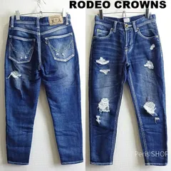 ロデオクラウンズ　RODEO CROWNS　リラックステーパードデニム　W70cm/W25/M　ストレッチ　レディース　ダークブルー