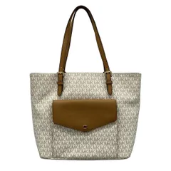 MICHAEL KORS(マイケルコース) トートバッグ - アイボリー×ブラウン レザー