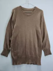 ヴィンテージ Classic キャメルブラウン ラウンド ニット M