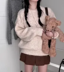 ライドネック ウール デイリー オーバーサイズ ニット