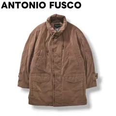 アントニオフスコ ANTONIO FUSCO 裏キルト ピーチスキン シンサレート 中綿 ジャケット L ブラウン グレー メンズ