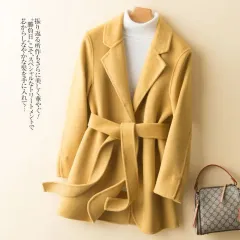 黄色 ウール コート 新品 サイズ XS