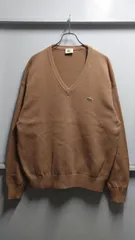 80-90’s LACOSTE コットンニット Vネックセーター サイズ5