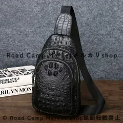 クロスボディバッグ メンズ 本革クロコダイル調 バックパック 大容量トラベルチェストパック ジッパー付き キャンプ 通勤 アウトドア用 ヘビーデューティ 日常使い 耐久性 クロコダイル柄 レザー 男性へのギフト
