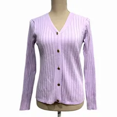 エージーバイアクアガール AG by aquagirl 近年モデル カーディガン ニット セーター 金ボタン 紫 パープル 約M