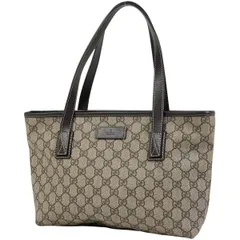 グッチ GUCCI GG柄 トートバッグ 肩掛け ハンドバッグ ショルダーバッグ トートバッグ コーティングキャンバス ベージュ ブラウン 211138 レディース 【中古】