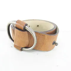 ベルト レザー 茶系 ブラウン トップ式 バックル 小物 無地