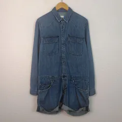 adidas originals アディダスオリジナルス デニム オールインワン 無地 ブルー 36サイズ メンズ 古着 ストリート スポーツMIX Y2K