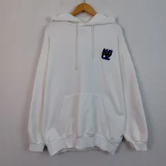 Keboz ケボズ スウェット パーカー ロゴ刺繍 ホワイト XLサイズ メンズ 古着 ストリート スポーツMIX