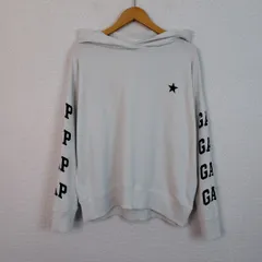 GAP ギャップ スウェット パーカー ロゴプリント ホワイト Mサイズ メンズ 古着 アメカジ ストリート