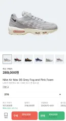 ナイキ Nike Air Max 95 Grey Fog and Pink