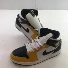 04w5515∞※【中古】 NIKE AIR JORDAN 1 MID ナイキ エア ジョーダン 1 ミッド  DQ8426-701 イエローオークル/ブラックホワイト 27.5cm スニーカー 【八王子店】