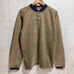 gym master ジムマスター ヘンリーネック スウェット トレーナー プルオーバー トップス 裏起毛 M ブラウン 総柄 メンズ SG387-5