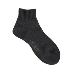 【新品】 [LIFE LONG] 12cm丈ショートソックス／チャコール