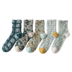 【新品】 [AOIREMON] 靴下 レディース おしゃれ 5足セット ショートソックス靴下 女性 かわいい 綿 スニーカー くつ下 女子 丈夫 四季 母の日 プレゼント 防臭 蒸れない