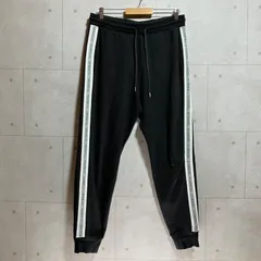 DIESEL ディーゼル サイドライン スウェットパンツ ジョガーパンツ L ブラック 黒 メンズ レディース SG387-7