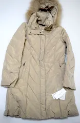 【新品未使用タグ付】ベルメゾン Style Note 毛皮ファー ダウンコート  15号・11号 ベージュ スタイルノート◆フォックスファー ◆フェザー レディース アウター 防寒