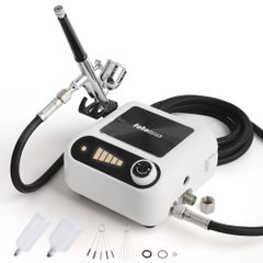 エアブラシ ミニコンプレッサー セット 41PSI 2つエアー吐出口 2本