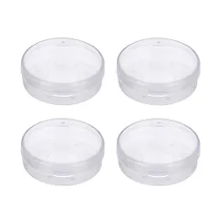 パフケース 透明 4個セット メイク収納ケース 化粧パフ ボディパウダー コットンケース パウダーパフ ファンデーションスポンジ収納 クッションファンデパフ 旅行用 携帯便利 防塵 保護 通気性 プラスチック製