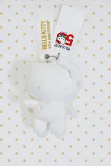 (新品) 50周年 白 ハローキティ ぬいぐるみ キーホルダー