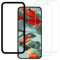 【数量限定】画面保護フィルム 耐傷性 強化ガラス 表面硬度 2枚セット 9H 国産旭硝子素材製 液晶保護フィルム ガラスフィルム XL ガイド枠付き Pro 9 Pixel Google For