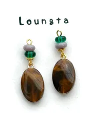 3680チェコビーズピアス プチプラピアス 樹脂ピアス