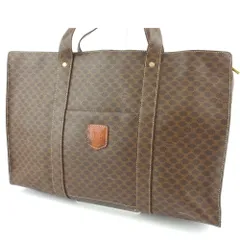 【最大30％OFF★ウィンターセール】セリーヌ CELINE トートバッグ マカダム ブラウン ベージュ ゴールド レディース 中古