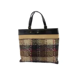 【最大30％OFF】バーバリー BURBERRY トートバッグ チェック ベージュ ブラック ブラウン系 レディース 中古
