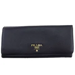【最大30％OFF】プラダ PRADA 長財布 サフィアーノメタル NERO レディース 中古