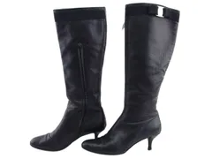 【最大30％OFF】サルヴァトーレフェラガモ Salvatore Ferragamo ブーツ ヴァラリボン NERO レディース 中古