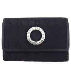 【最大30％OFF★ウィンターセール】ブルガリ BVLGARI キーケース ロゴマニア ブラック レディース 中古