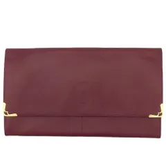 【最大30％OFF】カルティエ CARTIER クラッチバッグ マストライン ボルドー×ゴールド レディース 中古
