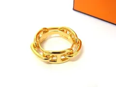 ■極美品■ HERMES エルメス シェーヌダンクル ルカデ レガート スカーフリング スカーフ留め アクセサリー ゴールド系 FG9723