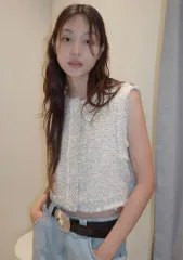 新品 ZARA ザラ ツイード ベスト XS