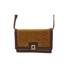 【最大30％OFF★ウィンターセール】バリー BALLY ショルダーバッグ B柄 ベージュ ブラウン ゴールド レディース 中古