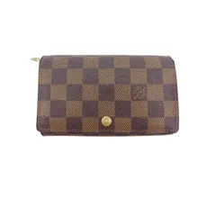 【最大30％OFF】ルイ・ヴィトン LOUIS VUITTON 長財布 ダミエ ポルトモネビエトレゾール ブラウン ベージュ ゴールド レディース 中古