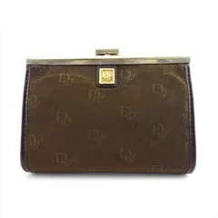 【最大30％OFF】ディオール Dior ポーチ ロゴ柄 ブラウン ゴールド シルバー系 レディース 中古
