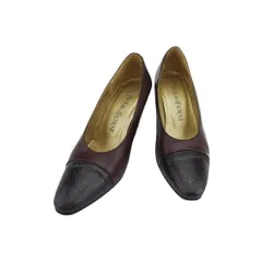 【X'masセール★30%OFF】サンローラン SAINT LAURENT パンプスパイソン調切替え ♯36 ハイヒール ブラウン レディース 中古 最大30％OFF☆年越しセール】サンローラン SAINT LAURENT パンプス