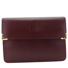 【最大30％OFF★ウィンターセール】カルティエ CARTIER クラッチバッグ マストライン ボルドー ゴールド レディース 中古