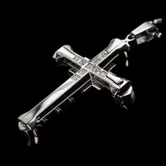 【N023】ネックレス　メンズ シルバー　クロス　十字架　アクセサリー